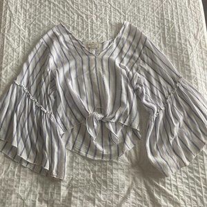 TJ Maxx, blue and white striped shirt, small